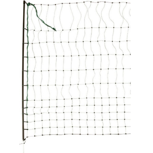 Kerbl δίχτυ περίφραξης κουνελιών 12 m, πράσινο, 65 εκατοστά μονού άξονα + 9 posts