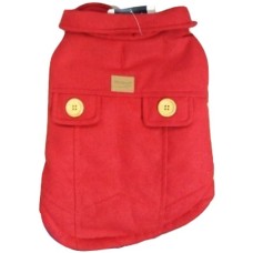 Vitakraft Κόκκινο κομψό μάλλινο παλτό επενδεδυμένο με ζεστό ύφασμα