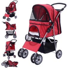 Pawise Καρότσι μεταφοράς με 4 ρόδες Κόκκινο 68x46x100c Pawise Καρότσι μεταφοράς με 4 ρόδες Κόκκινο 68x46x100c