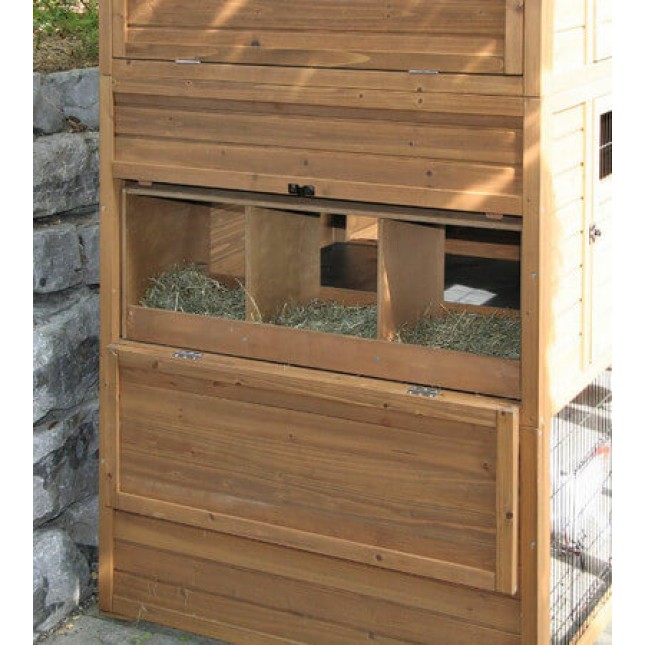 Kerbl Υψηλής ποιότητας ξύλινο κοτέτσι με 6 πόρτες χωριστές για να ανοίγουν και να κλειδώνουν