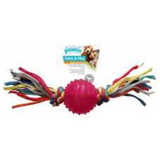 Pawise TRP Παιχνίδι Σκύλου μπαλίτσα σε τρία χρώματα και σχοινάκια με κόμπους