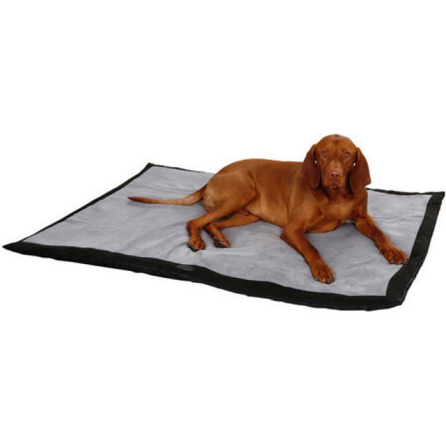 Kerbl Trip κουβέρτα για σκύλους ιδανική για αυτοκίνητα, ταξίδια, πικνίκ 140x100x4cm γκρι /μαύρο