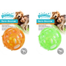 Pawise TRP Υπέροχο παιχνίδι σκύλου τρυπητή μπάλα με μπάλα τένις στο εσωτερικό για σκύλους, κουτάβια