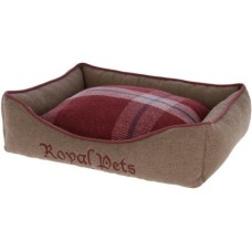 Kerbl Άνετο κρεβάτι Βασιλικά κατοικίδια με αναστρέψιμο μαξιλάρι, αφαιρούμενο κάλυμμα καφέ/κόκκινο