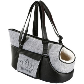 Kerbl Τσάντα ταξιδιού Chiara 40x20x21cm,rhinestone crown γκρι / μαύρο Kerbl Τσάντα ταξιδιού Chiara 40x20x21cm,rhinestone crown γκρι / μαύρο
