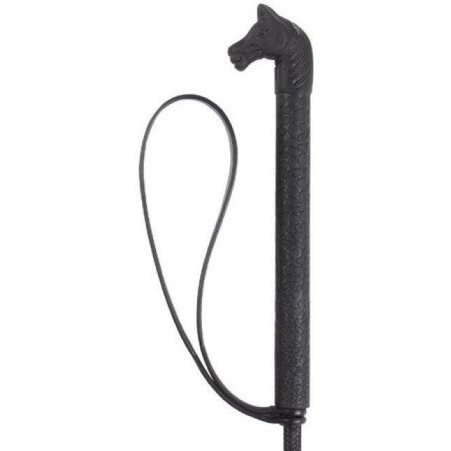 Covalliero μαστίγιο 90cm μαύρο με λαβή από PVC Covalliero μαστίγιο 90cm μαύρο με λαβή από PVC
