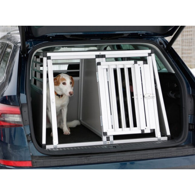 Kerbl κλουβί μεταφοράς αλουμινίου,με δυο πόρτες για την ασφαλή μεταφορά σκύλων, κατάλληλο για ταξίδι