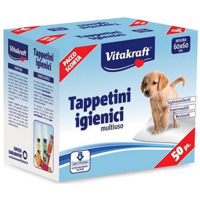 Vitakraft Πάνες Υγιεινής 60x60cm 50τμχ one size Vitakraft Πάνες Υγιεινής 60x60cm 50τμχ one size