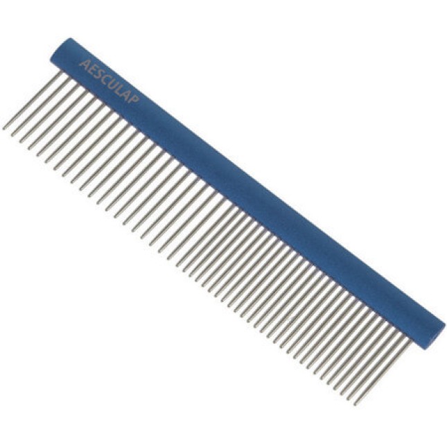 Aesqulap Χτένα γούνας με μπλε λαβή 148x37x4 mm Aesqulap Χτένα γούνας με μπλε λαβή 148x37x4 mm