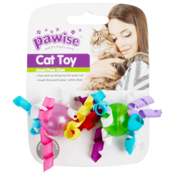 Pawise Παιχνίδι Γάτας μπάλες με κορδέλες (2τμχ)
