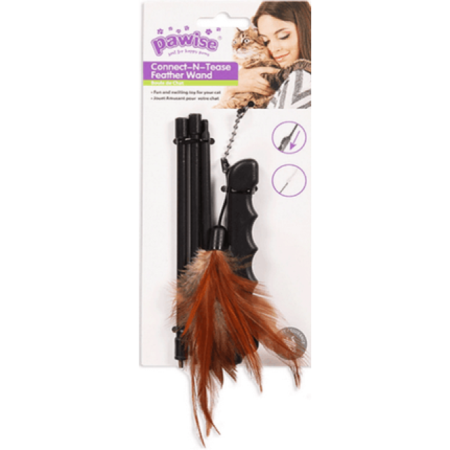 Pawise Παιχνίδι Γάτας Connect-N-Tease Feather Wand Pawise Παιχνίδι Γάτας Connect-N-Tease Feather Wand