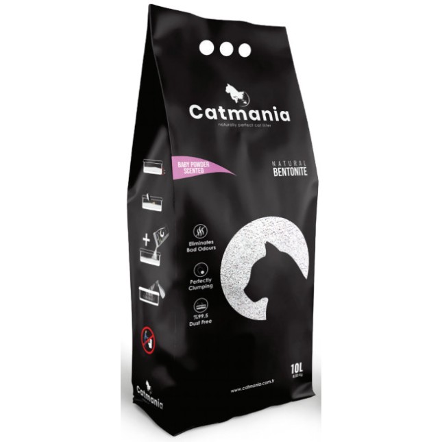 Catmania άμμος γάτας με άρωμα παιδικής πούδρας 10lt Catmania άμμος γάτας με άρωμα παιδικής πούδρας 10lt