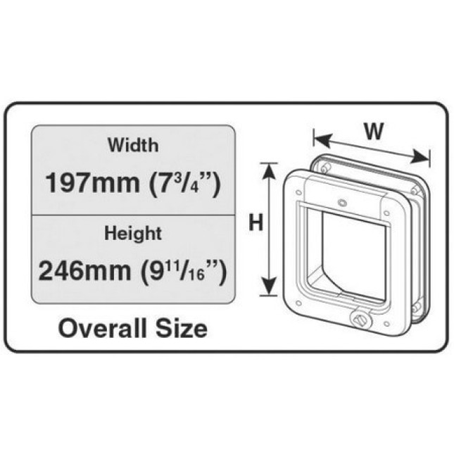 Cat Mate πόρτα γάτας με ηλεκτρονικό μικροτσίπ κλείδωμα πτερυγίου λευκό