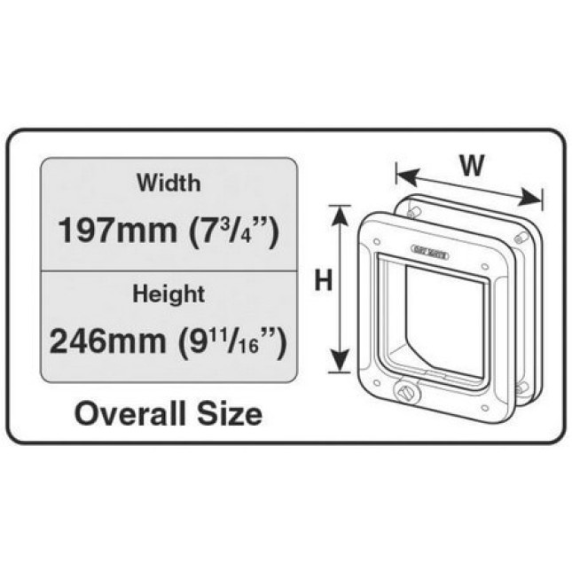 Cat Mate ELITE 4-way πόρτα γάτας με χειροκίνητο κλείδωμα πτερυγίου 4 τρόπων λευκό