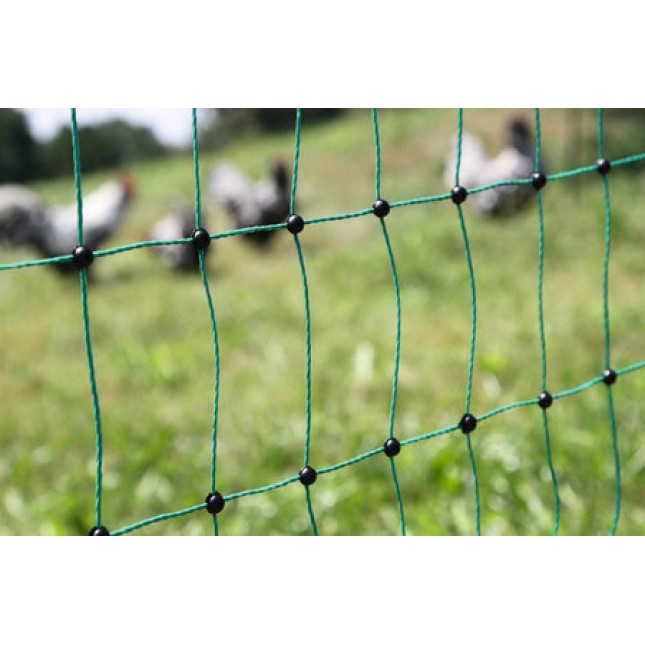 Kerbl δίχτυ περίφραξης πουλερικών, πράσινο, 112cm double prong, ηλεκτρικό