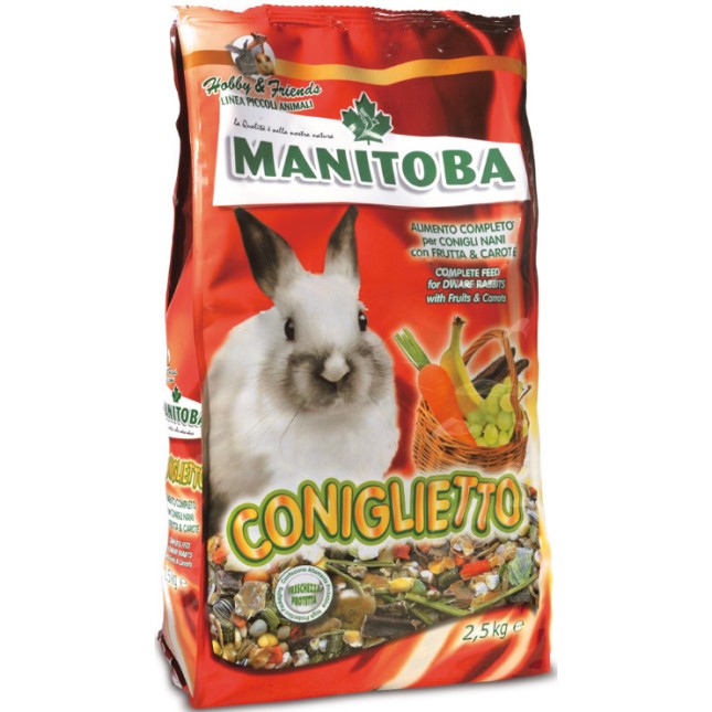Manitoba Miscuglio Conigliento πλήρης τροφή για κουνέλια Manitoba Miscuglio Conigliento πλήρης τροφή για κουνέλια