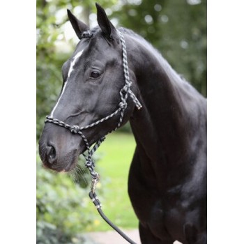 Kerbl Καπίστρι σχοινιού με κόμπους μαύρο/ γκρι Pony Kerbl Καπίστρι σχοινιού με κόμπους μαύρο/ γκρι Pony