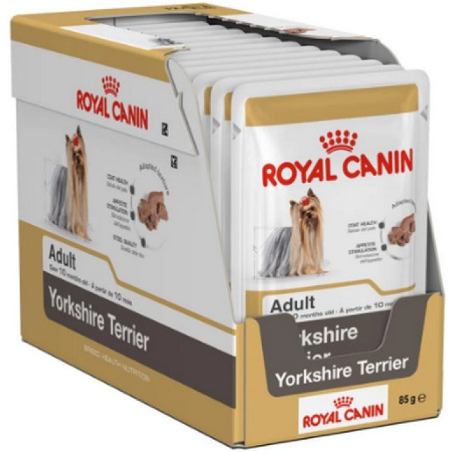 Royal Canin πλήρης τροφή Breed Health Nutrition Wet για ενήλικες σκύλους φυλής yorkshire