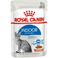 Royal Canin Feline Υγιεινή διατροφή indoor gravy για ενήλικες γάτες που ζουν μέσα στο σπίτι