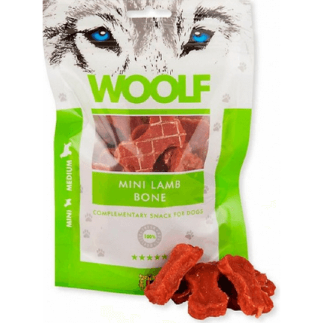 Woolf σνακ Mini Lamb Bone για σκύλους 100gr Woolf σνακ Mini Lamb Bone για σκύλους 100gr