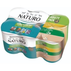 Naturo πακέτο για ενήλικες σκύλου Grain Free & Gluten Free με 2 κοτόπουλο, 2 πάπια, 2 γαλοπούλα