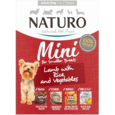 Naturo 100% φυσική υποαλλεργική τροφή για ενήλικες μικρόσωμους σκύλους με αρνί, ρύζι και λαχανικά