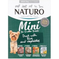 Naturo 100% φυσική υποαλλεργική τροφή για ενήλικες μικρόσωμους σκύλους με πάπια, ρύζι και λαχανικά