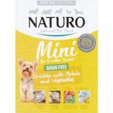 Naturo Φυσική τροφή για σκύλους Grain Free με κοτόπουλο, πατάτα και λαχανικά 150gr