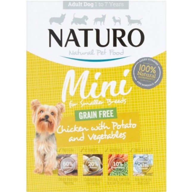 Naturo Φυσική τροφή για σκύλους Grain Free με κοτόπουλο, πατάτα και λαχανικά 150gr Naturo Φυσική τροφή για σκύλους Grain Free με κοτόπουλο, πατάτα και λαχανικά 150gr