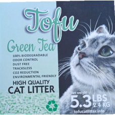 Cat Litter Company Tofu πλήρως διαλυτή στο νερό, ικανότητα εξάλειψης των οσμών με άρωμα πράσινο τσάι
