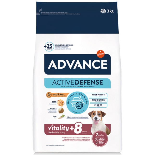 Affinity Advance πλήρης τροφή για ηλικιωμένα σκυλιά μικρής φυλής άνω των 8 ετών 3kg Affinity Advance πλήρης τροφή για ηλικιωμένα σκυλιά μικρής φυλής άνω των 8 ετών 3kg