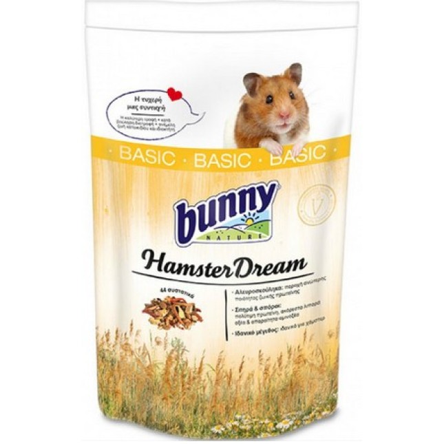 Bunny Nature dream basic πλήρης τροφή για χαρούμενα και υγιή χάμστερ 600gr Bunny Nature dream basic πλήρης τροφή για χαρούμενα και υγιή χάμστερ 600gr