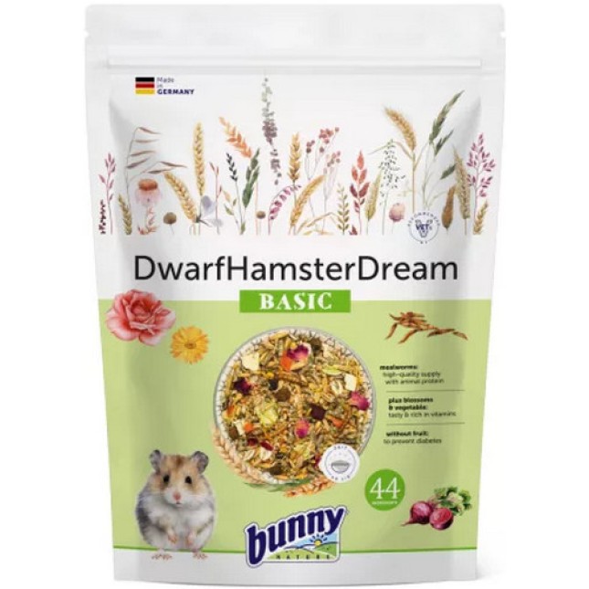Bunny Nature dream basic πλήρης τροφή για χαρούμενα και υγιή χάμστερ 600gr Bunny Nature dream basic πλήρης τροφή για χαρούμενα και υγιή χάμστερ 600gr