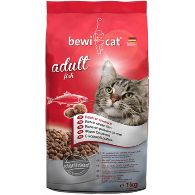 Bewi adult fish με ψάρια Ωκεανού για ενήλικες γάτες 1kg