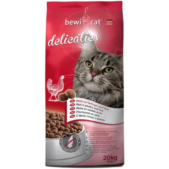 Bewi delicaties Grain & Gluten Free πλούσια σε πουλερικά με ρύζι 20kg