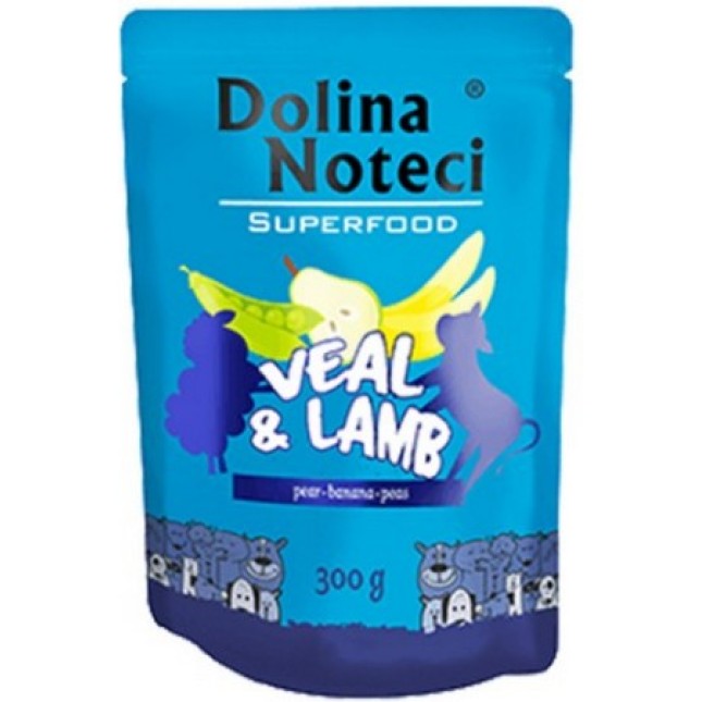 Dolina Noteci super food πλήρες φαγητό με μοσχάρι,αρνί,αχλάδι,μπανάνα,αρακά χωρίς σιτηρά σε φακελάκι