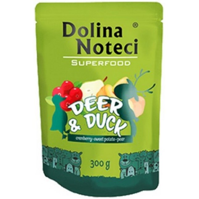 Dolina Noteci super food πλήρες φαγητό με ελάφι,πάπια,cranberry,γλυκοπατάτα χωρίς σιτηρά σε φακελάκι