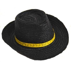 Croci Ψάθινο καπέλο Blackie μαύρο medium