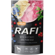 Dolina Noteci Φακελάκι Rafi υγρή τροφή για ενήλικες σκύλους με εντόσθια βοδινού & χοιρινό 500gr