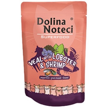 Dolina Noteci super food πλήρες φαγητό για ενήλικες γάτες με μοσχάρι, αστακός & γαρίδες Dolina Noteci super food πλήρες φαγητό για ενήλικες γάτες με μοσχάρι, αστακός & γαρίδες