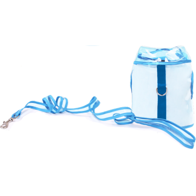 Croci σετ διάφανο σαμαράκι με οδηγό PVC rain blue XS 28-33 cm