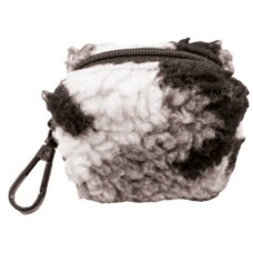 Croci Μίνι τσαντάκι wolly με οικολογική γούνα προβάτου, γάντζο για να μπορεί να κρεμαστεί 6x4 cm