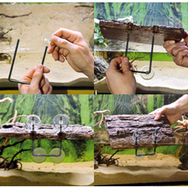 Hobby νησί χελώνας με φυσική εμφάνιση ξύλου που προσαρμόζεται σε κάθε στάθμη νερού