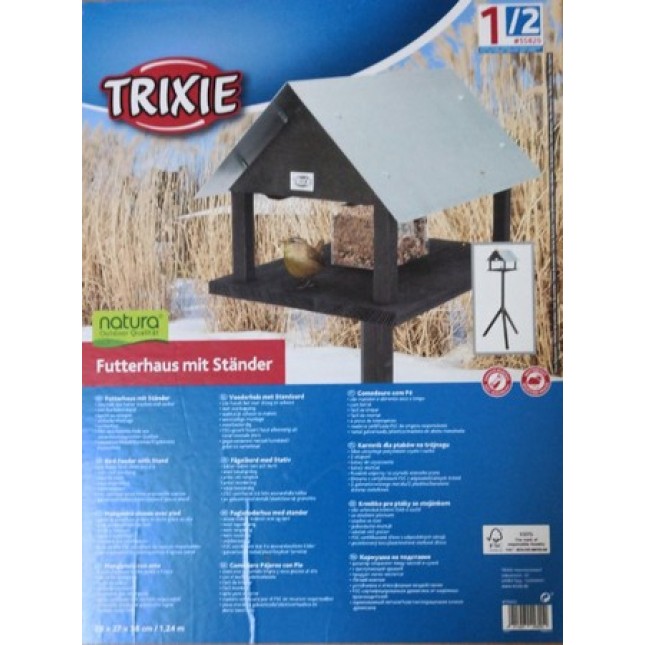Trixie ταΐστρα natura με σιλό και βάση 29x27x38 cm/1.24 m