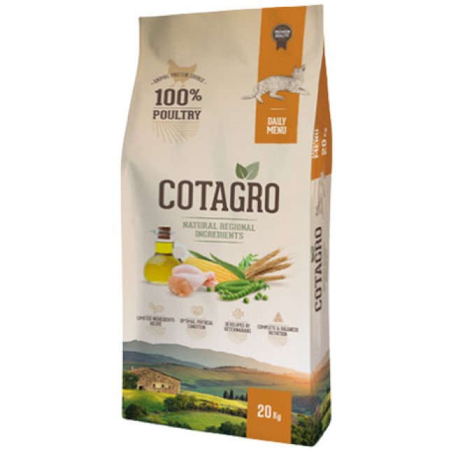 Cotecnica Cotagro daily menu Πλήρης και ισορροπημένη τροφή για ενήλικες γάτες όλων των φυλών.