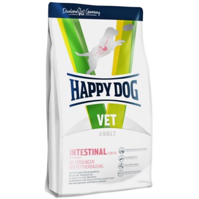 Happy Dog Vet Diet INTESTINAL Low Fat Για εξισορρόπηση ανεπαρκούς πέψης 1kg