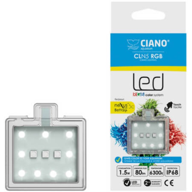 Ciano Φωτιστικό ενυδρείου για ενυδρεία Nexus με εναλλαγές χρωμάτων (λευκό,κόκκινο, πράσινο και μπλε)