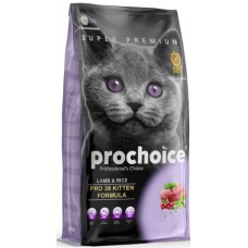 Prochoice Πλήρης τροφή με αρνί και ρύζι κατάλληλη για ανήλικες γάτες