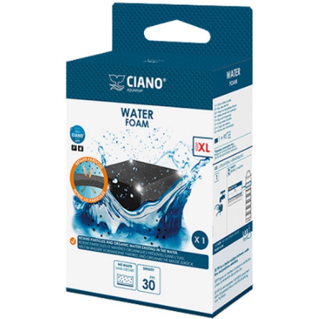 Ciano Water Foam μαύρο διατηρεί σωματίδια και οργανική ύλη που υπάρχουν στο νερό