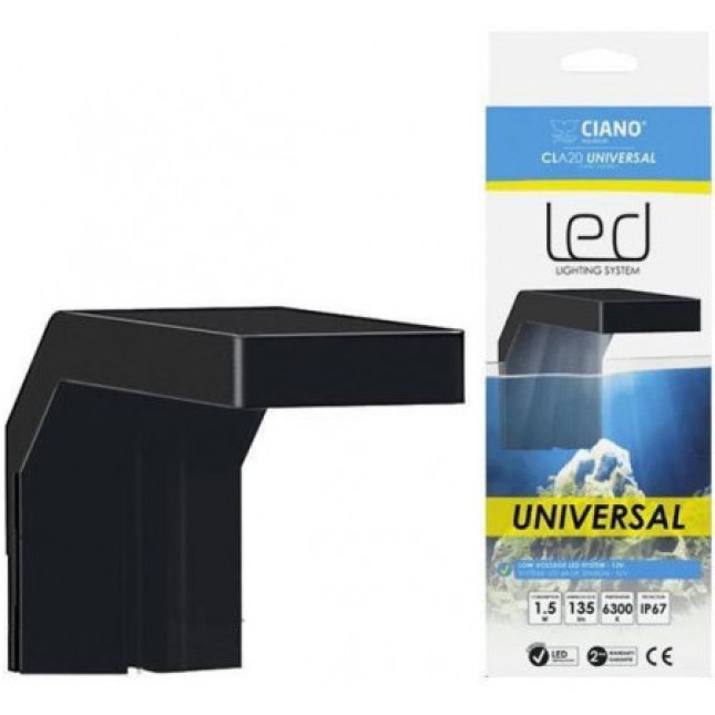 Ciano Φωτιστικό ενυδρείου CLA 20 Universal χαμηλής τάσης για απόλυτη ασφάλεια μαύρο Ciano Φωτιστικό ενυδρείου CLA 20 Universal χαμηλής τάσης για απόλυτη ασφάλεια μαύρο